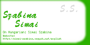 szabina simai business card